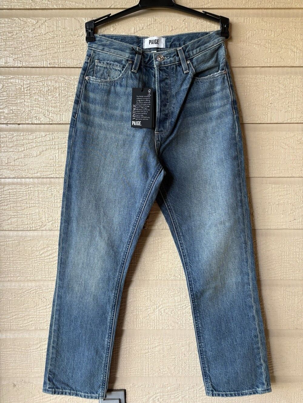 PAIGE womens Billy Crop Covered Button Fly Jeans size 25 The Roxy 27" inseam - Picture 6 of 13